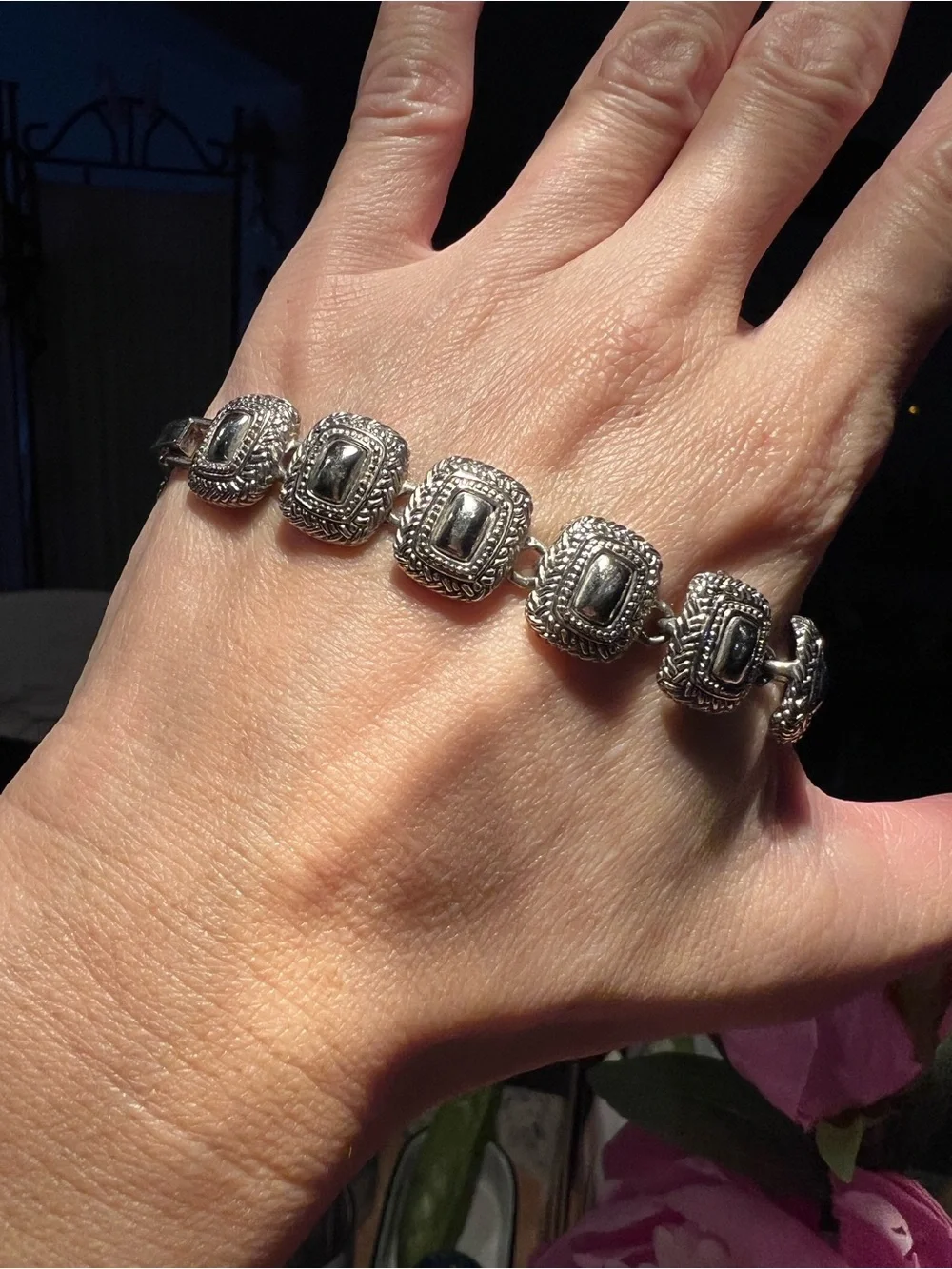 Vintage Silver-tone Link Bracelet like new